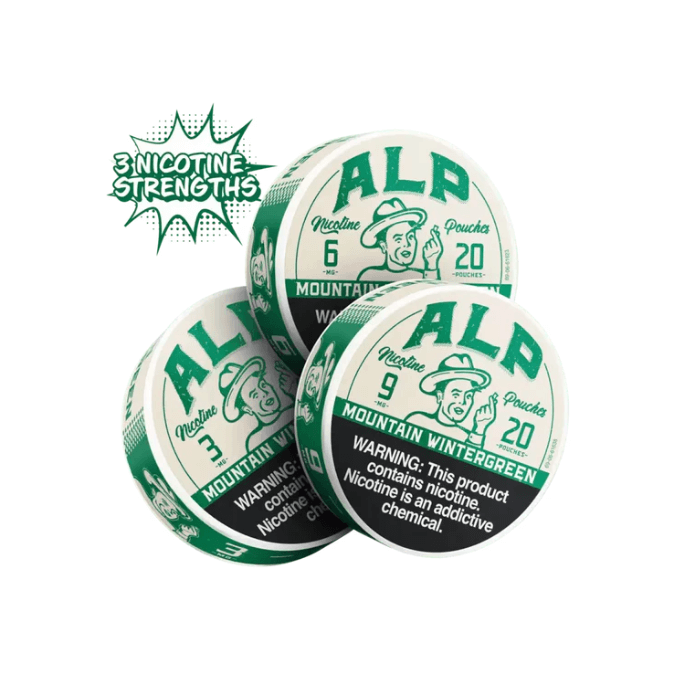 alp mountain wintergreen nicotine pouches nicotine strengths.png