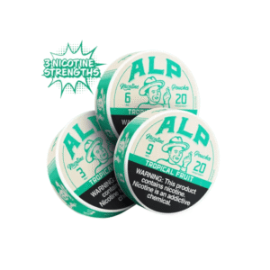 alp tropical fruit nicotine pouches nicotine strengths.png