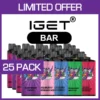 IGET BAR – 3500 PUFFS – 25 PACK bar packs 25.webp