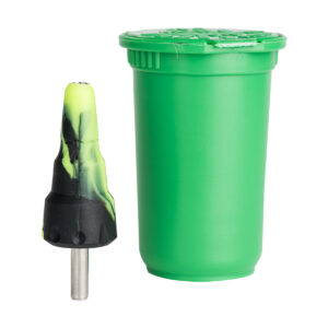 dynavap bonger black green with container.jpg