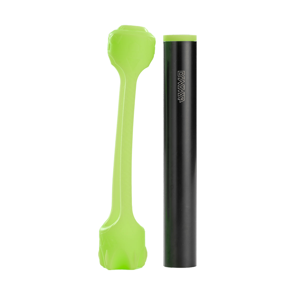 dynavap slingstash green side view beside vaporizer.jpg