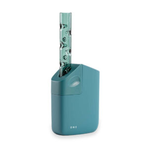 planet of the vapes one teal with hula stem blue front view.jpg