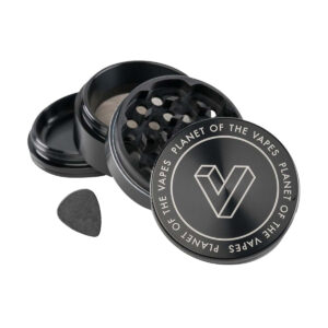 potv custom 4pc grinder glossy black with pick tool open view.jpg