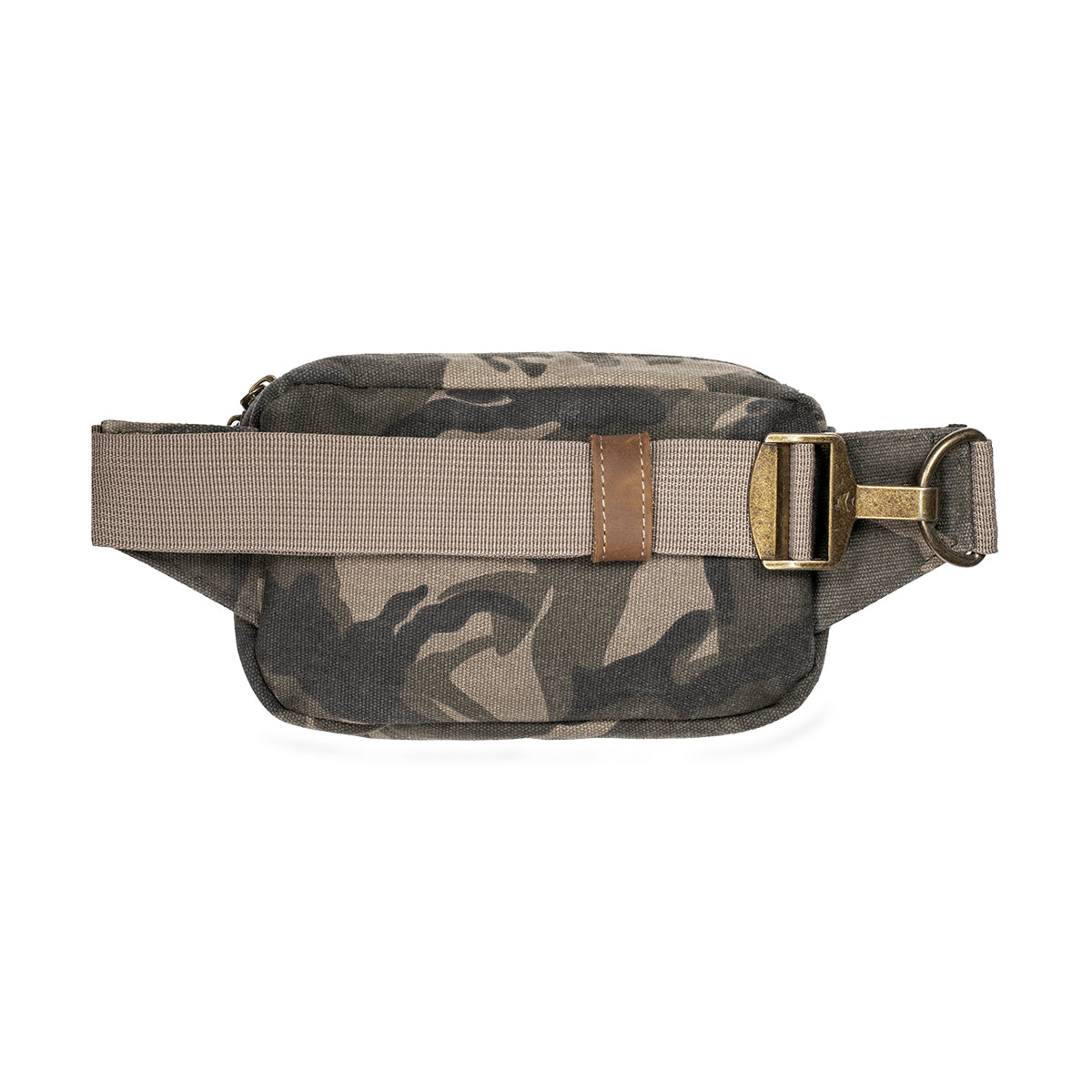 revelry the companion smell proof crossbody bag camo brown back view.jpg