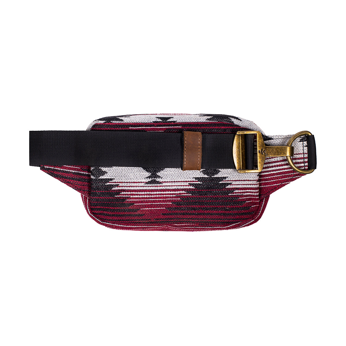 revelry the companion smell proof crossbody bag maroon pattern back view.jpg