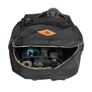 revelry the escort smell proof backpack black open view with vaporizers.jpg