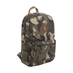 revelry the escort smell proof backpack camo brown front view.jpg