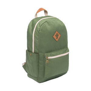 revelry the escort smell proof backpack gren front view.jpg