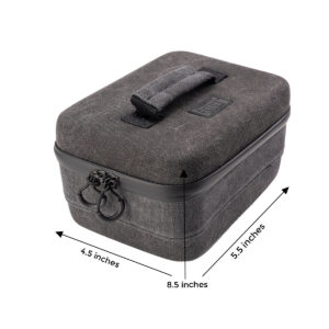 ryot safe case large carbon series travel case black side view measure.jpg