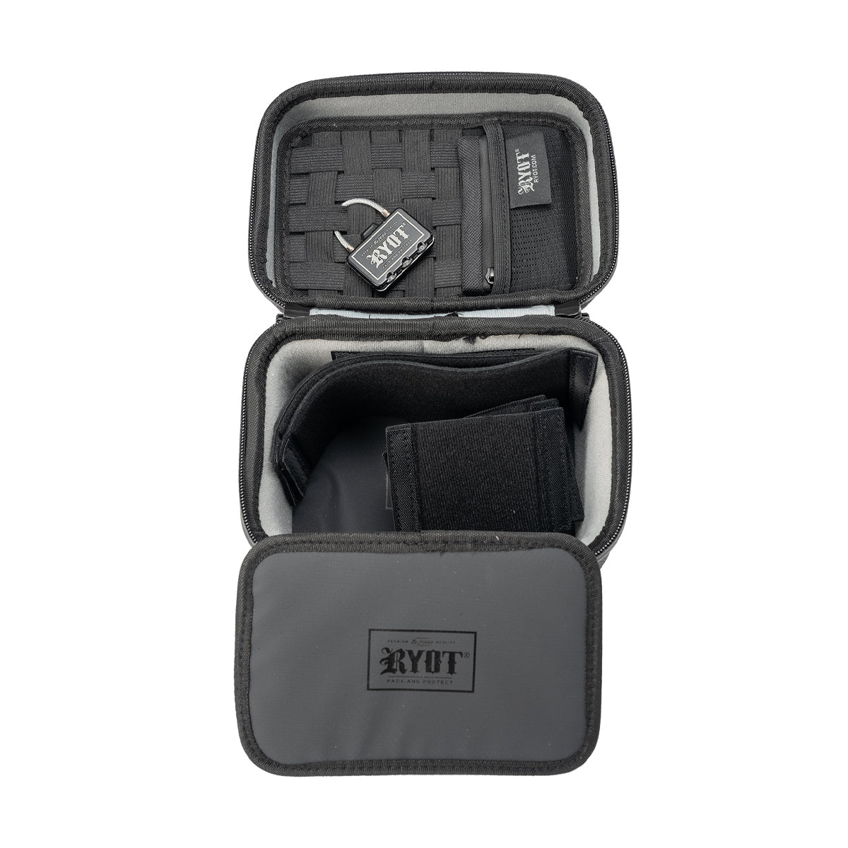 ryot safe case small carbon series travel case black full open view.jpg