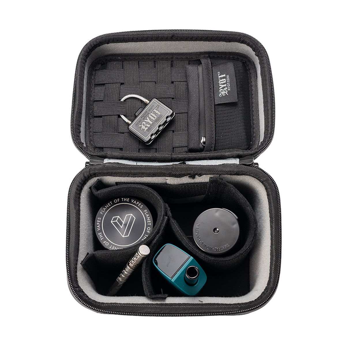 ryot safe case small carbon series travel case black open view.jpg