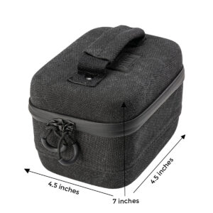 ryoy safe case small carbon travel case black side view measure.jpg