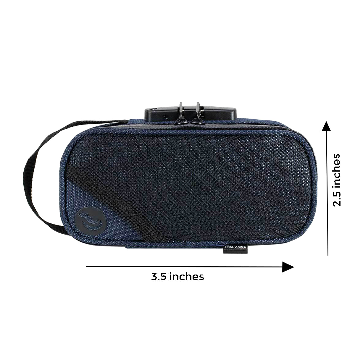 skunk sidekick smell proof case midnight navy front view measure.jpg