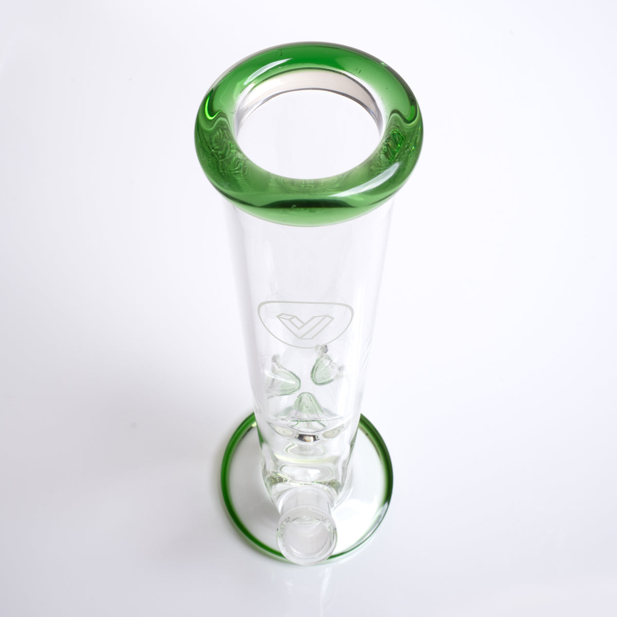 straight tube bubbler green top view.jpg