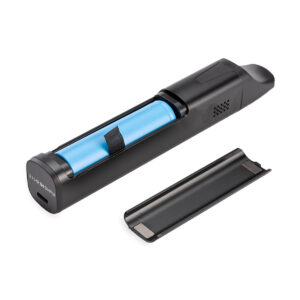 xmax v3 pro vaporizer black with battery lid open.jpg